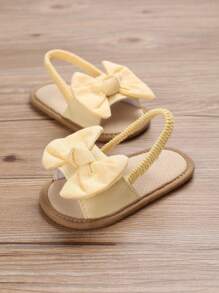 嬰兒蝴蝶結裝飾露跟時尚夏天涼鞋