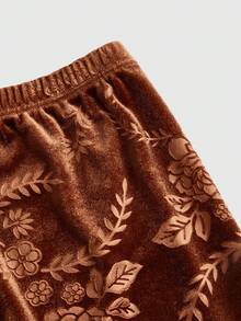 ROMWE Goth 印花木耳邊睡衣套裝 - 彩色 - 查看 4