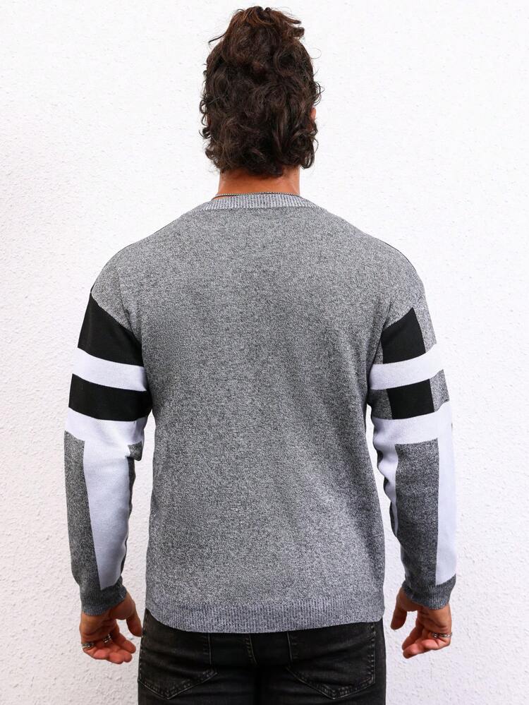 Men Color Block Sweater