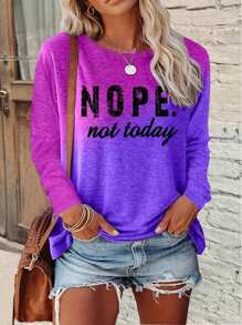 SHEIN Unity Letter Graphic Ombre Tee - Multicolor - View 1