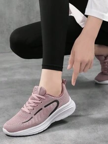 Casual Sports Shoes,Women's Lightweight And Simple Solid Color Low-Top Sports Shoes, Women's Casual Breathable Woven Women's Shoes