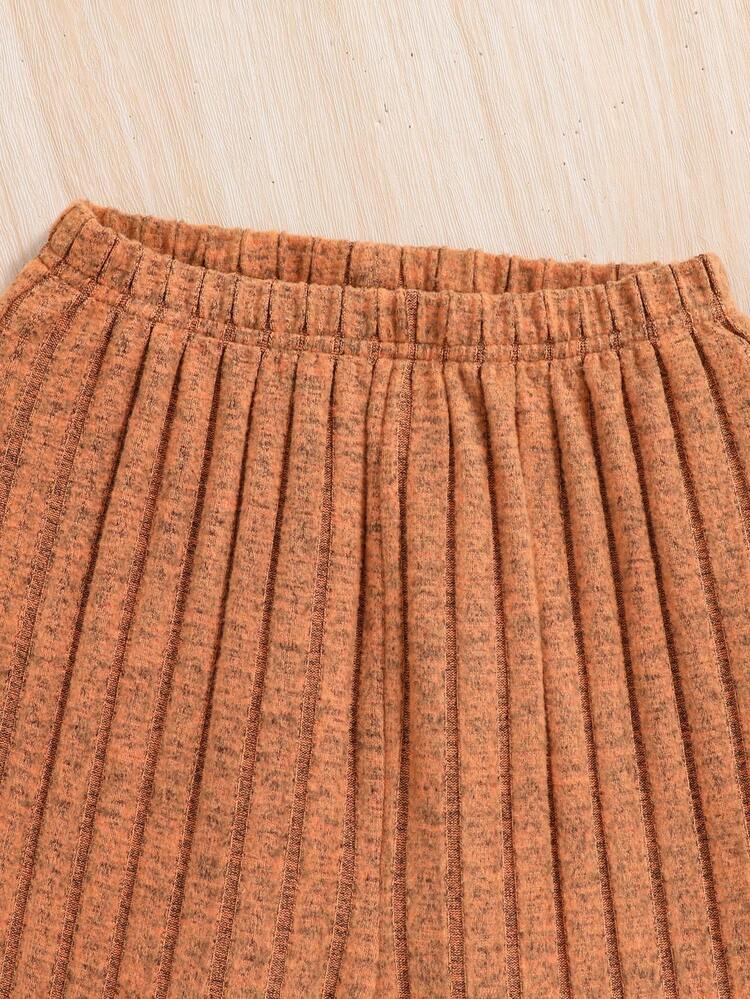 SHEIN 女大童素色背心上衣&超短款T恤和褲子 - 白色 - 查看 8