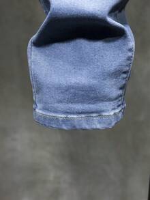 男大童破洞抽鬚漂白水洗牛仔褲 - 淺色水洗藍 - 查看 7