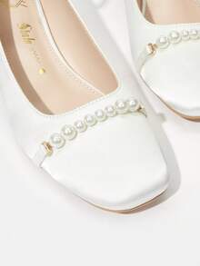 SheIn MOD Của phụ nữ Thời trang Mùa Xuân Mùa hè Giày cao gót Giày nữ Baotou Đối với Ngoài trời Mặc - trắng - Xem 4