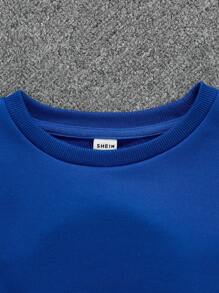 SHEIN 小男孩卡通圖案運動衫 - 藍色 - 查看 9