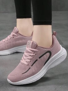 Casual Sports Shoes,Women's Lightweight And Simple Solid Color Low-Top Sports Shoes, Women's Casual Breathable Woven Women's Shoes