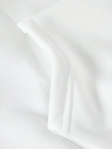 SHEIN EZwear 大碼山和字母圖案保暖套頭衫 - 白色 - 查看 5