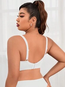 Plus Solid Underwire Push Up Bra