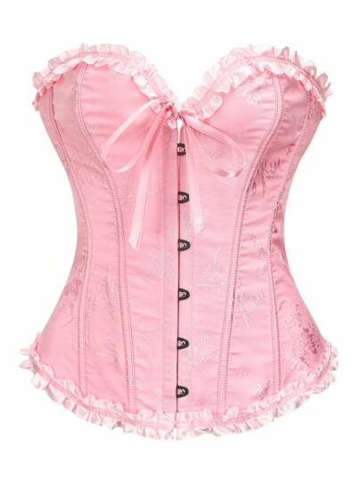 Top corto con escote en la espalda y cordones, estilo jacquard, adecuado para fiestas de Año Nuevo, Día de San Valentín, vacaciones, top tipo corsé, graduación