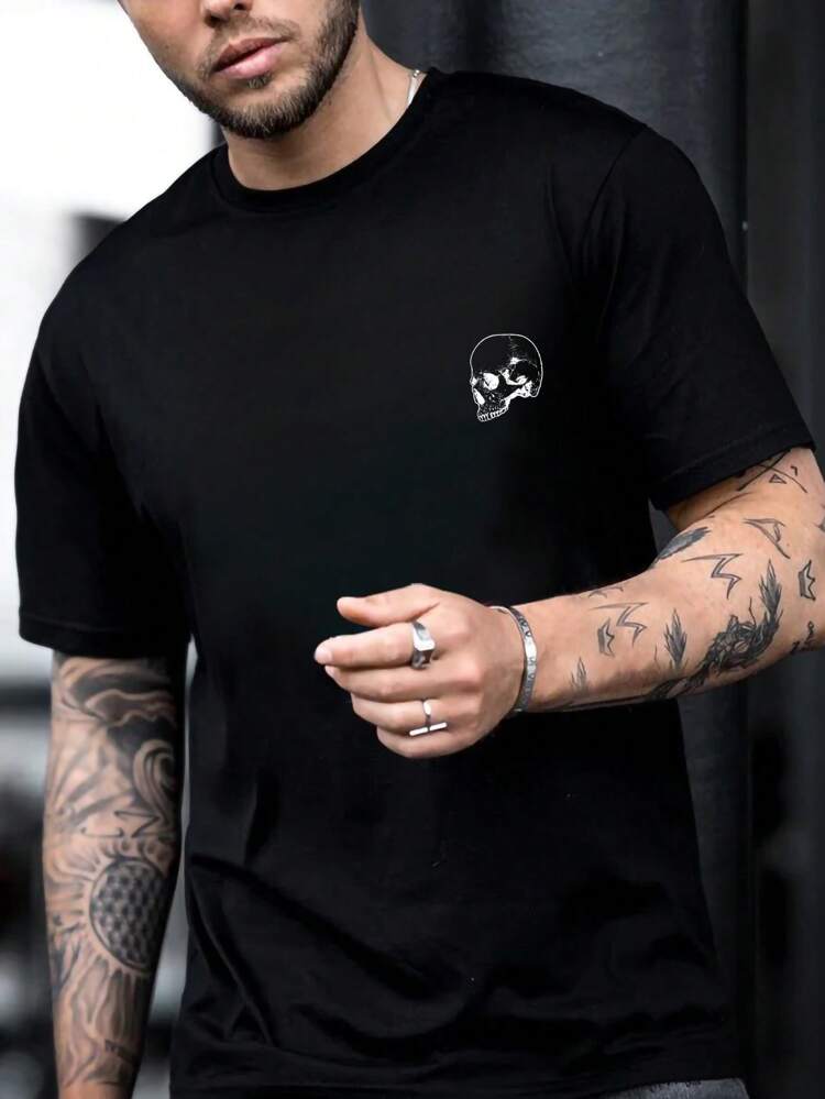 Men Plus Slogan Graphic Drop Shoulder Tee