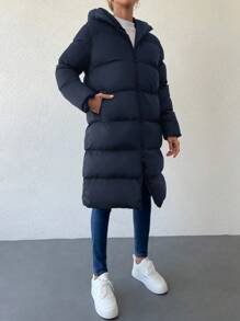 EURMUSE Zip Up Hooded Puffer Coat