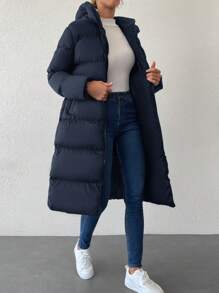 EURMUSE Zip Up Hooded Puffer Coat
