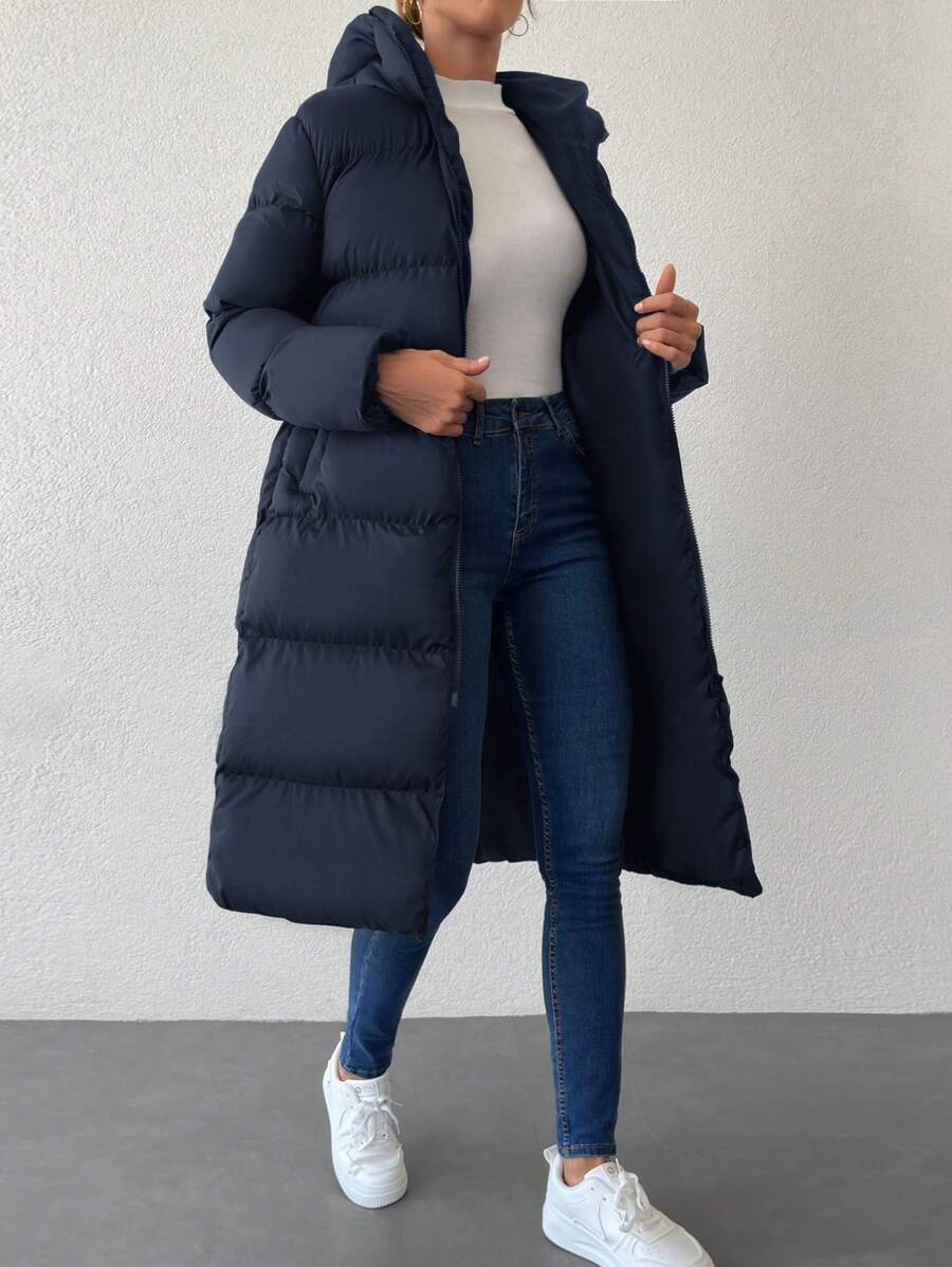 EURMUSE Zip Up Hooded Puffer Coat