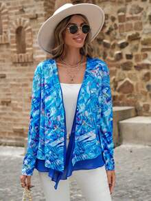 EMERY ROSE In Toàn bộ Mở Mặt trước áo Không có áo Top Cami - Màu xanh lam - Xem 3