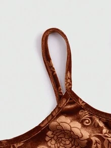 ROMWE Goth 印花木耳邊睡衣套裝 - 彩色 - 查看 3