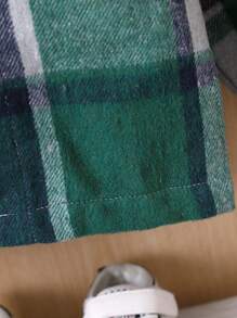 Đứa bé gái In kẻ sọc Áo trùm đầu Without Tee - màu xanh lá - Xem 6