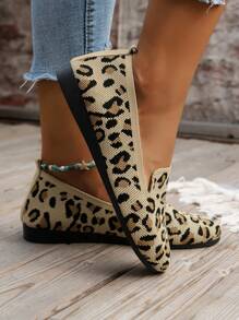 2025秋季女士透气镂空防滑平底鞋，户外时尚芭蕾拼布乐福鞋 - 彩色 - 查看 3