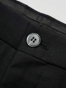 Manfinity Mode Men 1pc Lapel Neck Single Button Blazer & 1pc Suit Pants, Old Money Style - Black - View 6