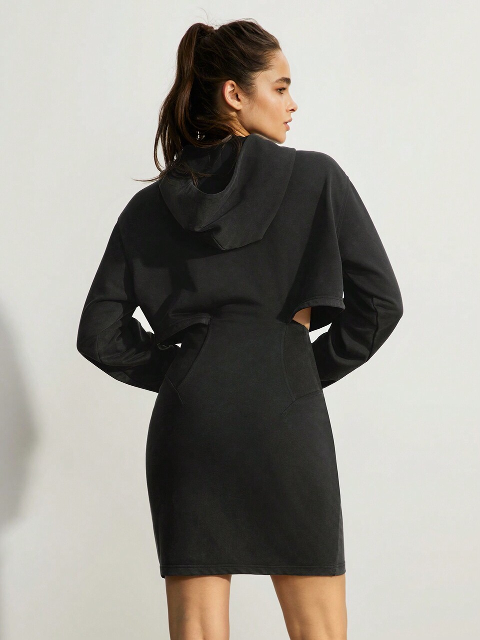 Vestido Deportivo Con Tejido French Terry Lavado