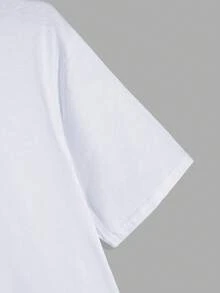 Manfinity Nam Đồ họa Hoạt hình Áo thun - trắng - Xem 5