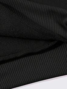 SHEIN Unity 大碼骷髅圖案加絨內裏運動衫 - 黑色 - 查看 4