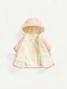 Cozy Pixies 女婴插肩袖连帽保暖衬垫外套 - 杏色 - 查看 6