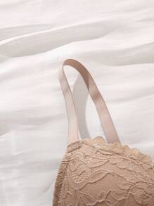 Sujetador De Encaje Floral Con Aro Para Lencería - Albaricoque - Ver 3