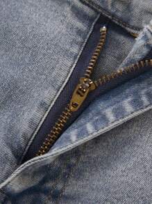 男大童破洞抽鬚漂白水洗牛仔褲 - 淺色水洗藍 - 查看 3