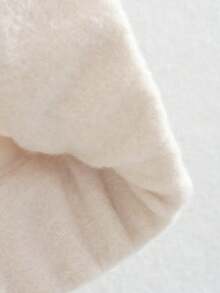 Solid Stand Collar Drop Shoulder Jacket - Beige - View 8