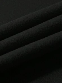 SHEIN Unity 大碼骷髅圖案加絨內裏運動衫 - 黑色 - 查看 6