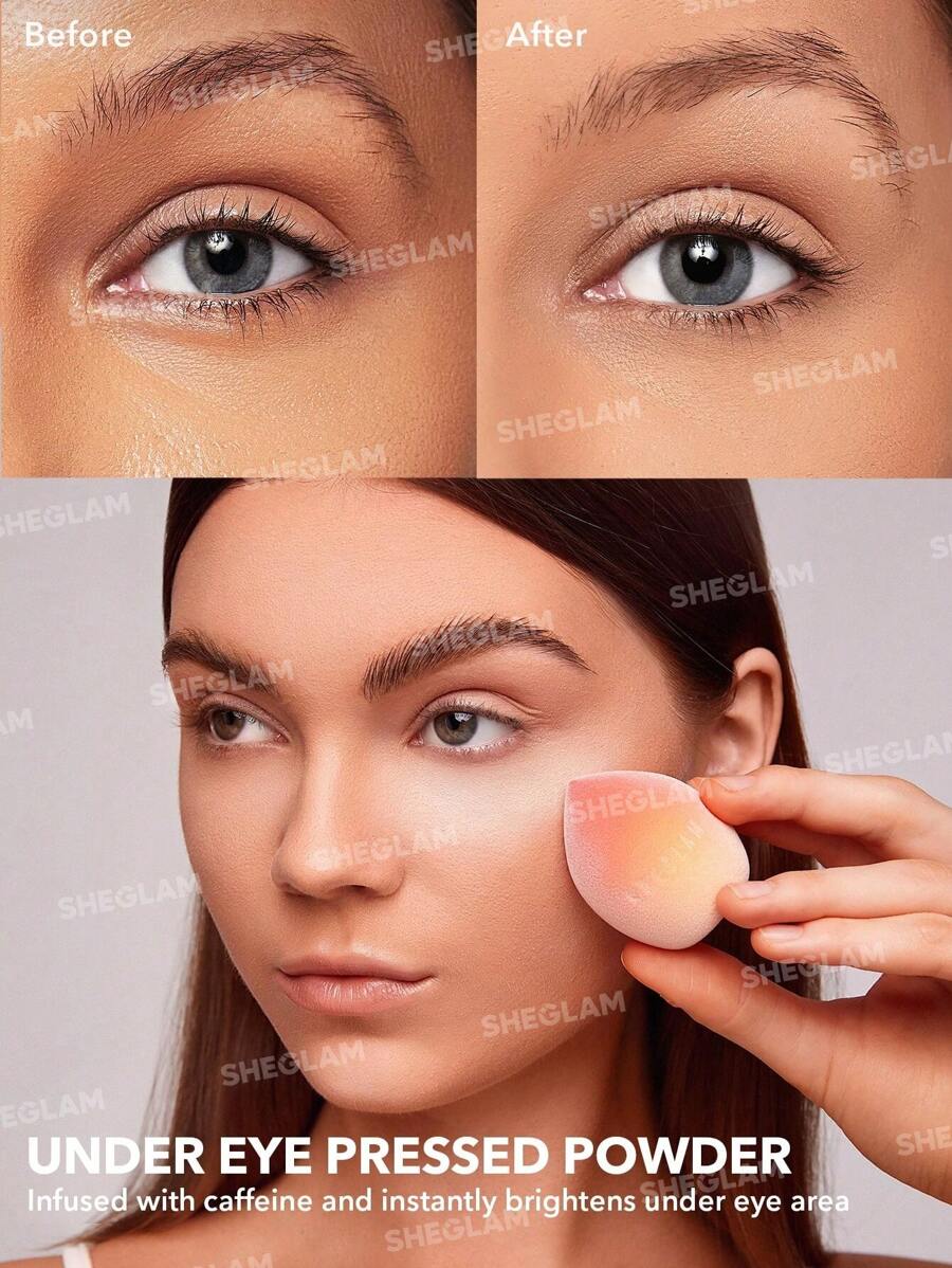 Sheglam insta ready face under eye setting powder duo translucent 2