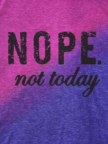 SHEIN Unity Letter Graphic Ombre Tee - Multicolor - View 4