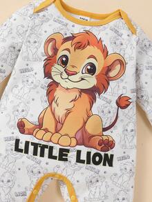 SHEIN 男嬰字母和獅子圖案禮品套裝 - 彩色 - 查看 8