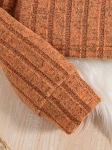 SHEIN Cô gái Tween Chất rắn Áo ba lỗ & Áo thun Super Crop & Quần - trắng - Xem 4