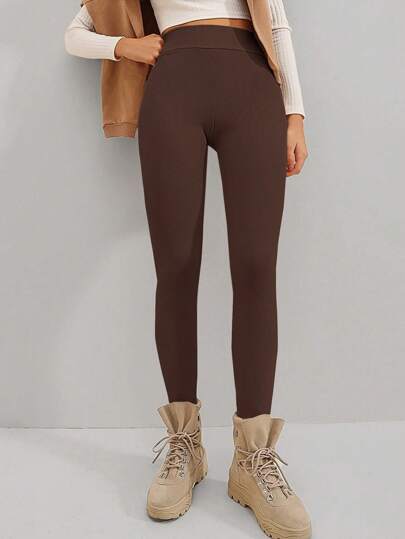 EURMUSE Solid Wideband Waist Leggings