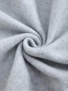 SHEIN Essnce Sun & Slogan Graphic Thermal Lined Sweatshirt - Grey - View 4