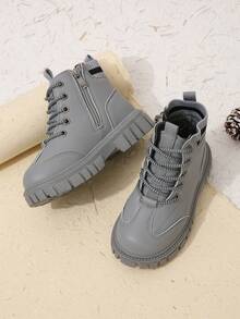 Fashionable Kids' Boots - Grey - View 3