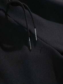 ROMWE MEN Street Life Các bạn Đồ họa chữ & lửa Eo dây rút Quần thể thao - màu đen - Xem 5