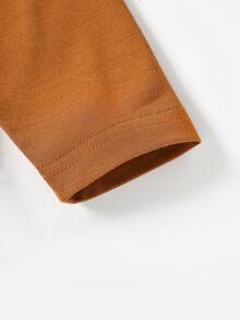 SHEIN 年輕女孩們3入組豹紋&卡通圖案T恤 - 棕色 - 查看 4