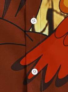 Manfinity RebelGame Men Letter & Cartoon Graphic Shirt - Multicolor - View 3