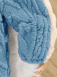 SHEIN Đứa bé trai Thêu Chữ Hai âm Áo Hoodie & Quần - Nhiều màu - Xem 4