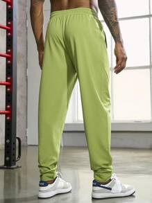 Manfinity Sport Corelite Men Solid Drawstring Waist Sports Pants