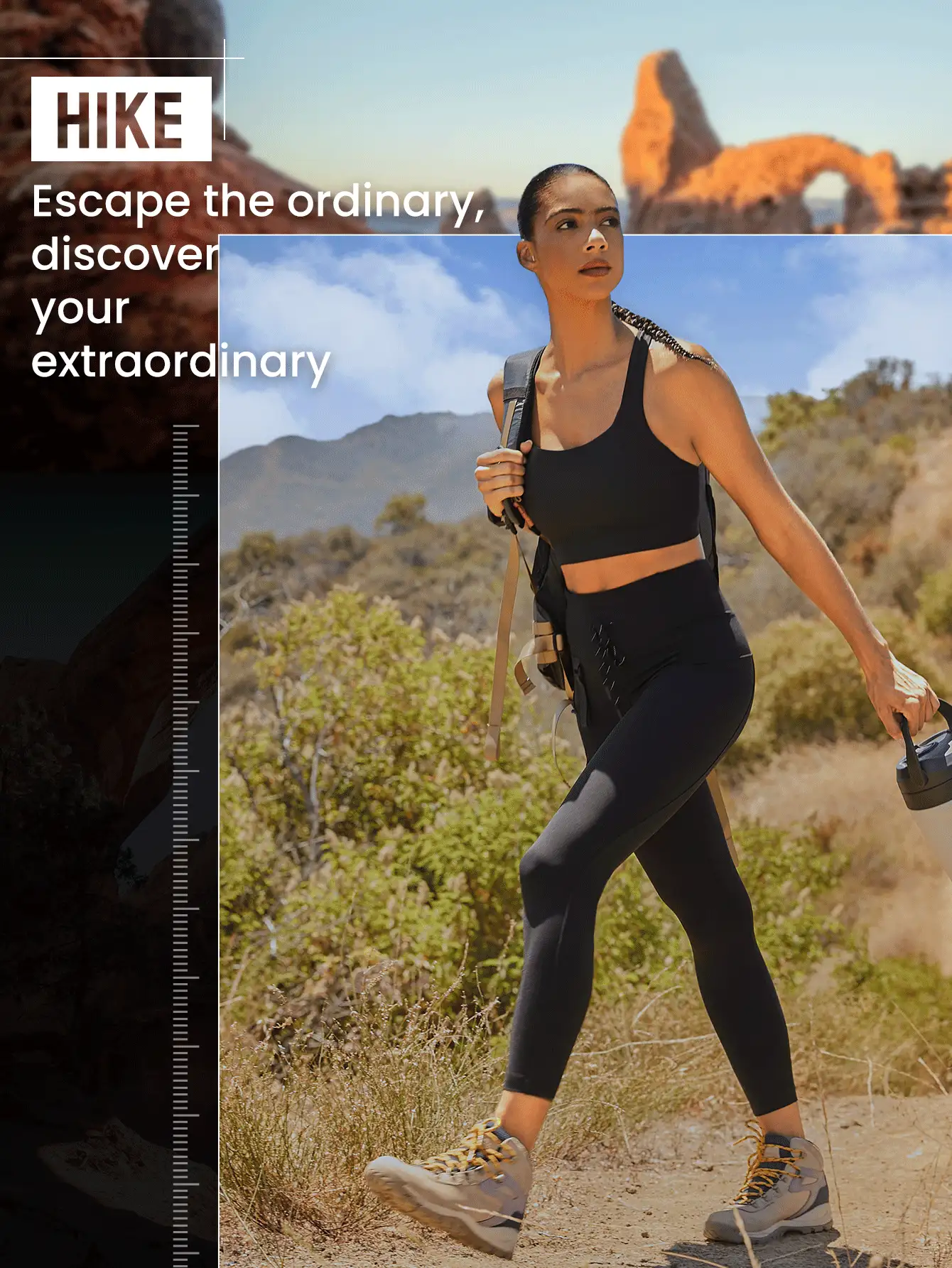 GLOWMODE 24英寸「take A Hike」高腰可調口袋緊身褲 - 黑色 - 查看 10