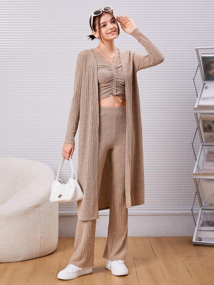 Teen Girl Cardigan & Top & Pants