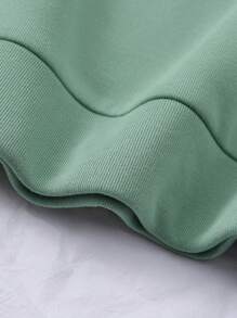 INAWLY In Giáng sinh Lót nhiệt Áo nỉ - Màu xanh Bạc hà - Xem 5