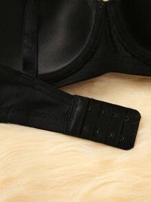 Sujetador unicolor con aro - Negro - Ver 7