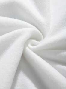 SHEIN EZwear 大碼山和字母圖案保暖套頭衫 - 白色 - 查看 4