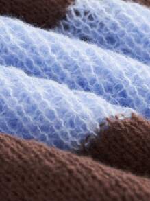 SHEIN EZwear Color Block Drop Shoulder Sweater - Multicolor - View 5