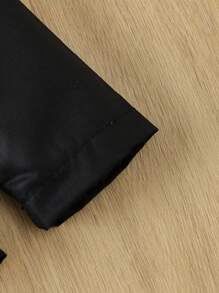 Baby Girl Cross Print Mock Neck Puff Sleeve Tee - Multicolor - View 5