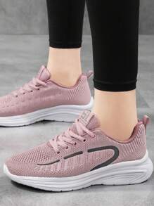 Casual Sports Shoes,Women's Lightweight And Simple Solid Color Low-Top Sports Shoes, Women's Casual Breathable Woven Women's Shoes